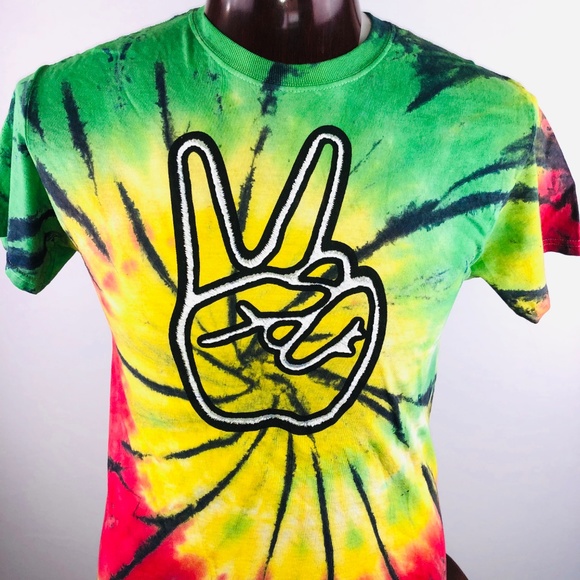 Peace Sign Tye-Dye Mens M Graphic T Shirt - Picture 2 of 5